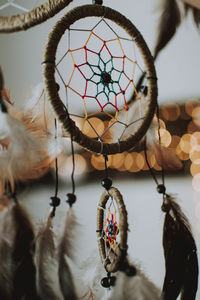 Close-up of decoration hanging on ceiling