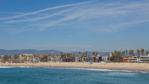 Scenic view of venice beach against sky