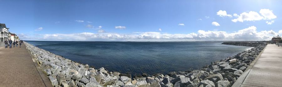 Panoramic view of sea against sky