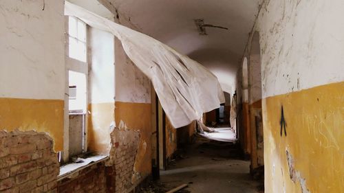 Interior of abandoned building