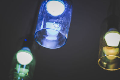 Close-up of illuminated light bulb