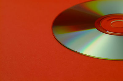 Close-up of electric lamp against orange background