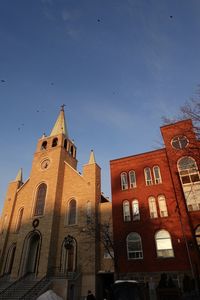 Low angle view of clock tower