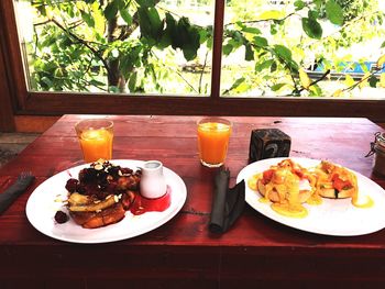 Close-up of food served in plate