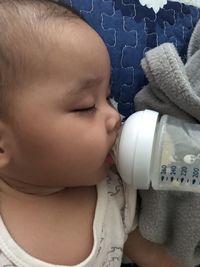 Close-up portrait of cute baby