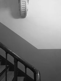 Low angle view of spiral staircase against sky