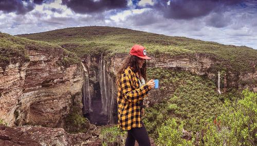 Cachoeira do herculano, serra da chapadinha, itaetê, chapada diamantina, bahia - brazil. 