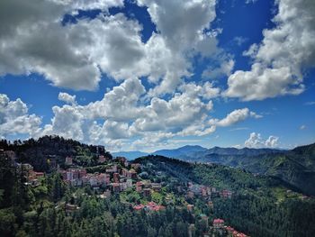 Panoramic shot of townscape against sky