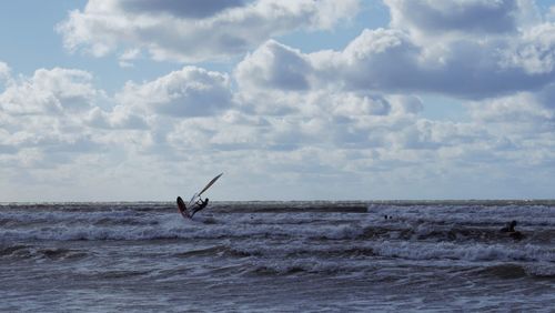 Wind surfing and surfing at staunton sands