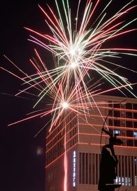 Low angle view of firework display