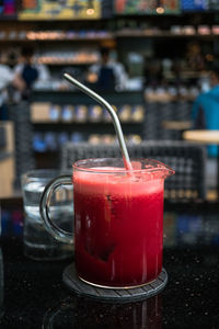 Close-up of drink on table