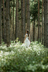 Woman in forest