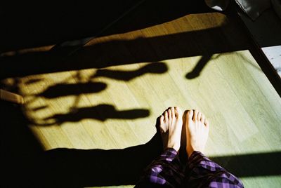 Low section of woman standing on floor