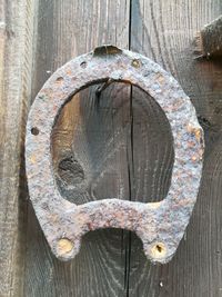 Close-up of old door knocker