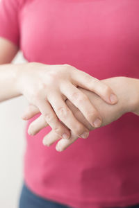 Close-up of hands