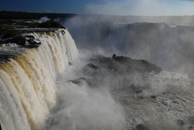 Scenic view of waterfall