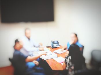 People working on table