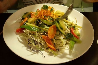Close-up of salad in plate