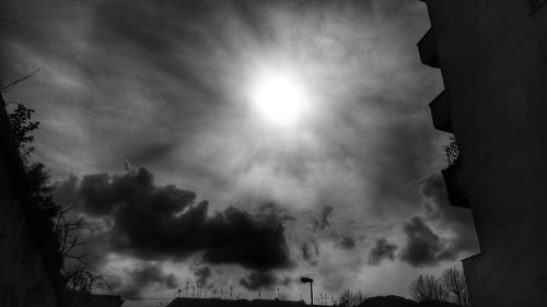 Low angle view of storm clouds in sky