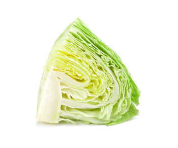 High angle view of vegetable over white background