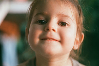 Close-up portrait of cute baby