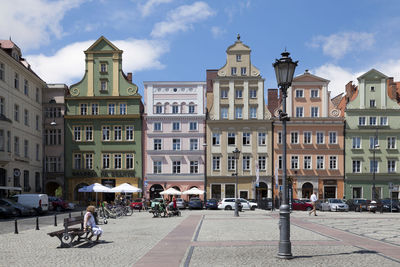 Wroclaw, poland - june 05 2019 - the solny square is an auxiliary market of the old town.