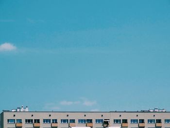 View of building against clear blue sky