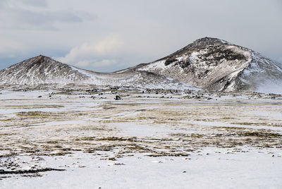 Scenic view of frozen lake