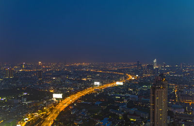 Overview of bangkok at dusk