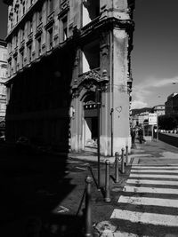View of street light against building