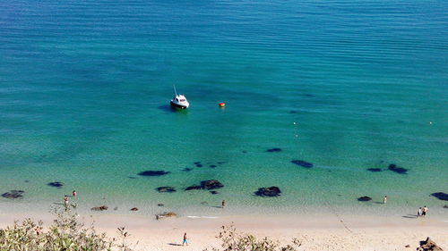 Boats in sea