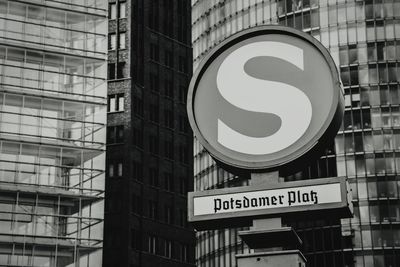 Low angle view of information sign