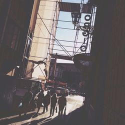 Silhouette of woman in building