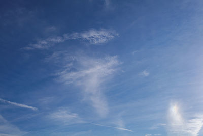 Low angle view of vapor trail in sky