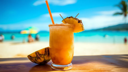 Close-up of drink on table