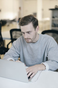 Man working with laptop