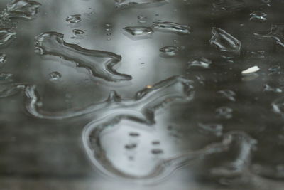 Full frame shot of wet glass