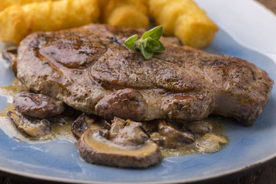 Close-up of food in plate