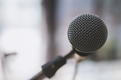 Close-up of microphone