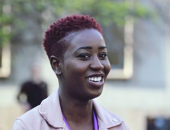 Portrait of a smiling young woman