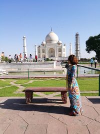 Tourists in park