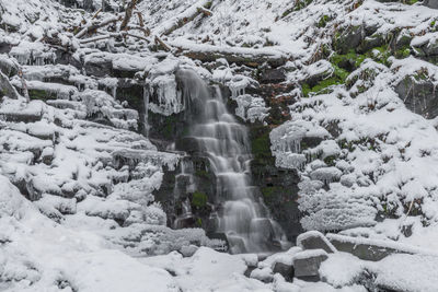 Scenic view of waterfall