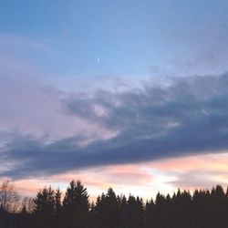 Low angle view of sky at sunset