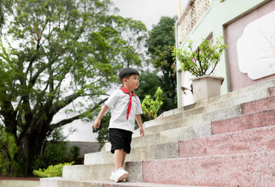 Cute little child having fun. school concept. back to school