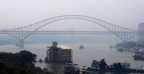 View of bridge over river