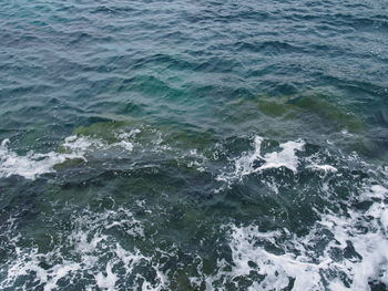 Waves splashing in sea
