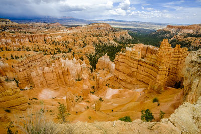 Scenic view of rock formations