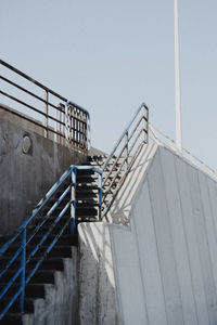 Low angle view of staircase against building