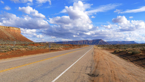 Road amidst landscape against sky