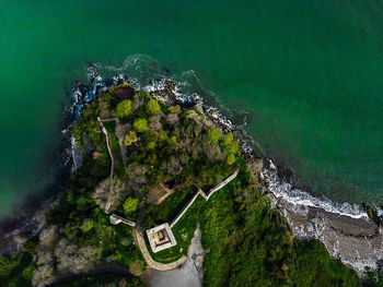 High angle view of sea